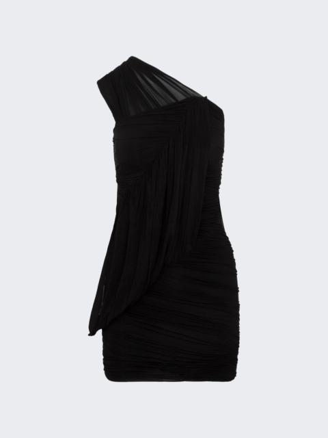Rick Owens EDFU One-Shoulder Mini Dress Black
