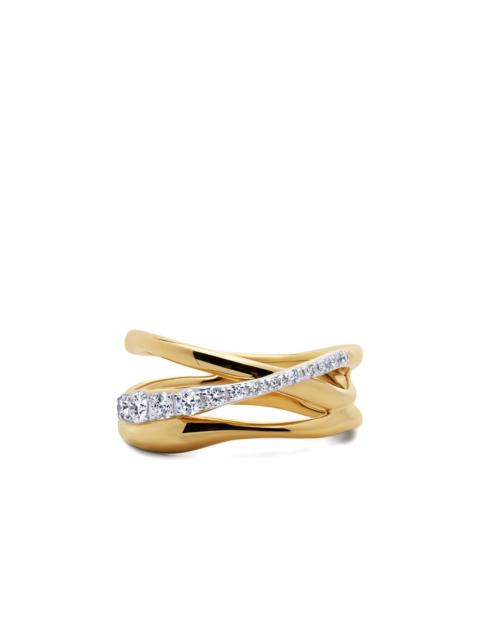MONICA VINADER pavé diamond crossover ring