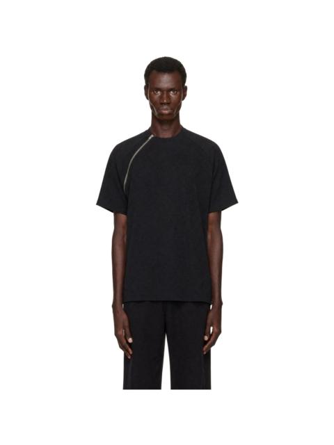 HELIOT EMIL™ Black Sequence Zip T-shirt