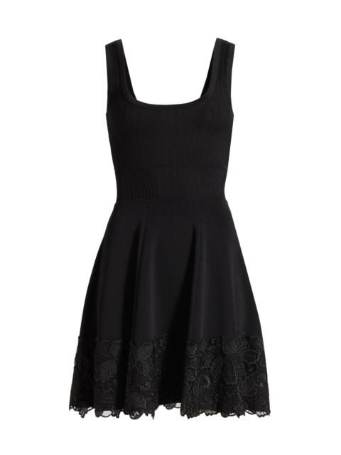 GENERATION LOVE Women's Orpheus Lace Combo Rib Mini-Dress - Black