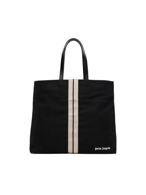 Palm Angels Black Track Shopper Tote