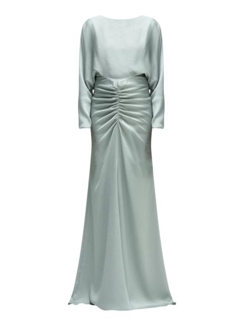 AMSALE Hammered Satin Gown