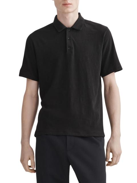 rag & bone Men's Classic Flame Polo Shirt - Black