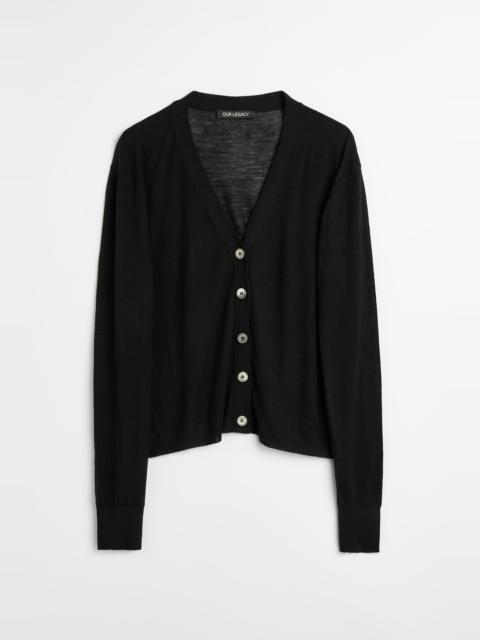 Our Legacy Slouch Cardigan Black Superfine Merino