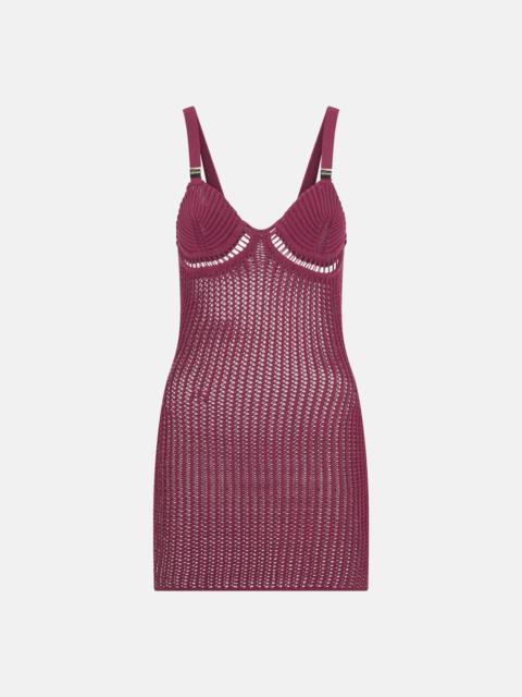 THE ATTICO BURGUNDY MINI DRESS