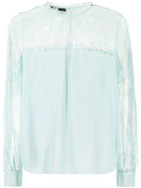 PINKO lace-panel blouse