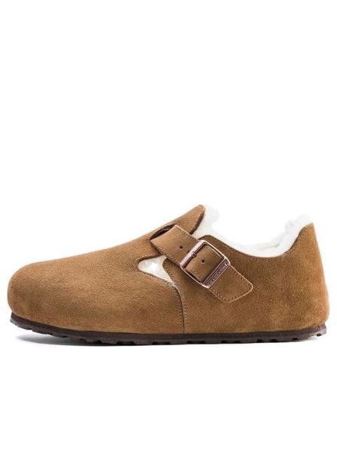 BIRKENSTOCK Birkenstock London Shearling Suede Leather Narrow Fit 'Tea' 1014963