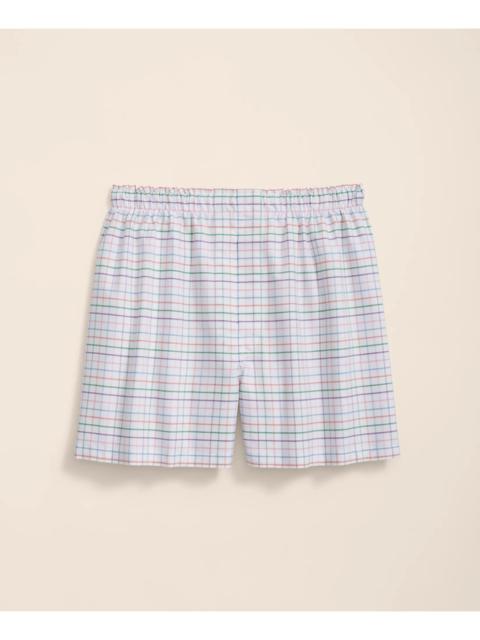 Brooks Brothers Cotton Broadcloth Tattersall Boxers