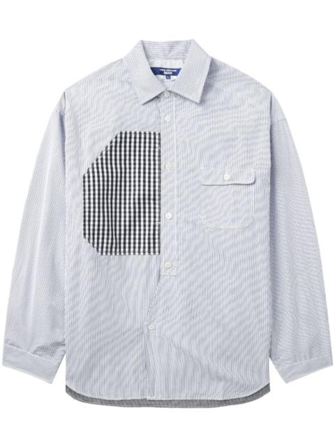 panelled cotton shirt