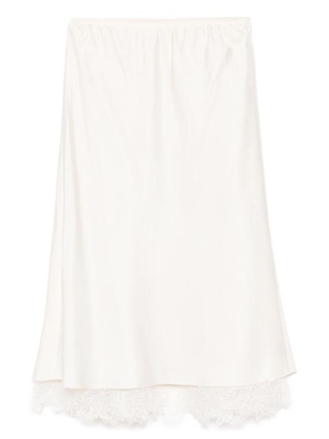 RÓHE lace-trimmed silk skirt