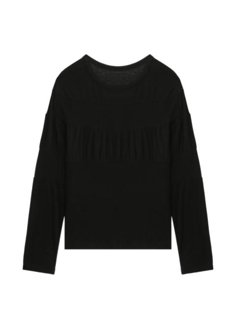 Y's ribbed-knit panelled sweater