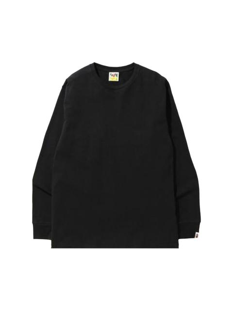 A BATHING APE® BAPE Ape Head One Point Long-Sleeve Tee 'Black'
