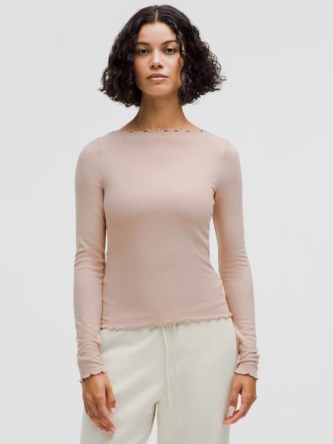 lululemon Hold Tight Lettuce-Edge Boatneck Long-Sleeve Shirt