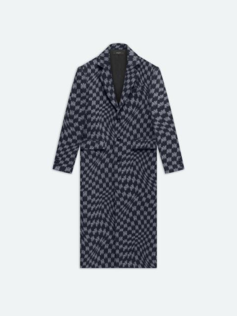 AMIRI SINGLE BREASTED JACQUARD "WAVY" M.A. OVERCOAT