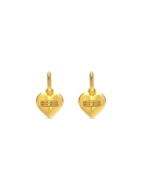BALENCIAGA bb icon heart earrings