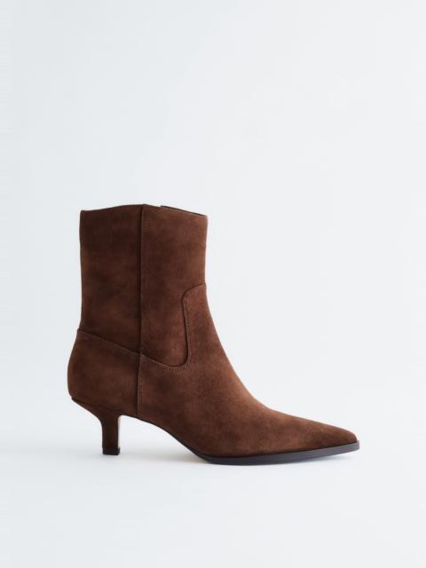 & Other Stories Kitten Heel Ankle Suede Boots
