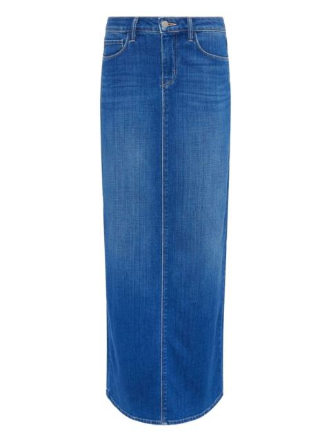 L'AGENCE denim maxi skirt