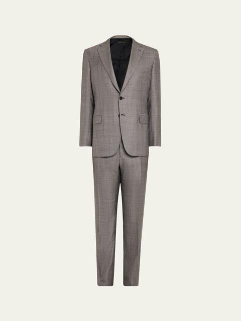 Brioni Men's Wool-Silk Plaid Suit