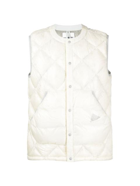 diamond-quilted padded gilet