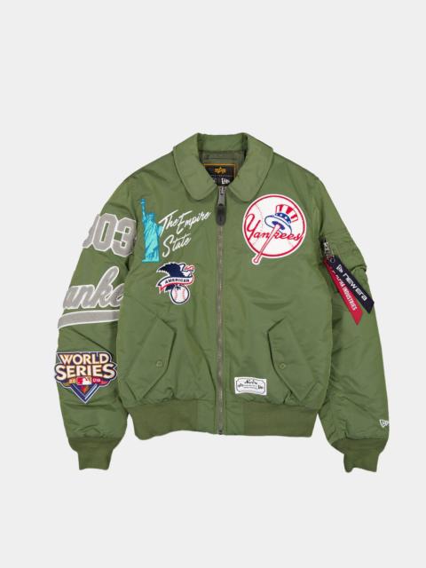 Nike NEW YORK YANKEES X ALPHA X NEW ERA MA-1 COLLARED BOMBER JACKET (GREEN)