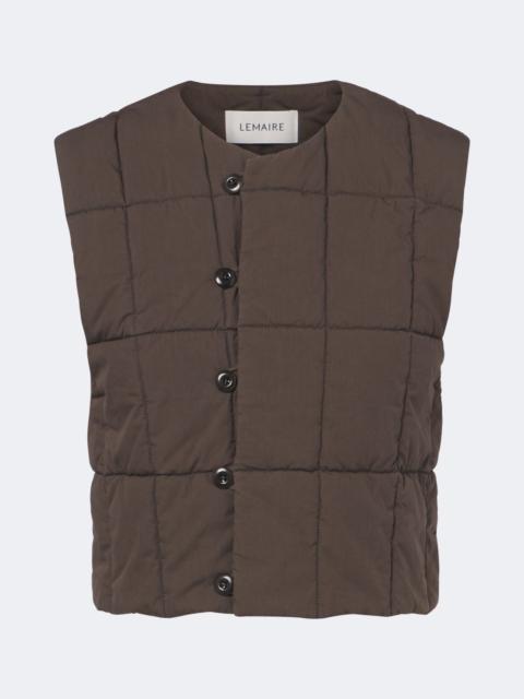 Lemaire Padded quilted cotton-blend vest