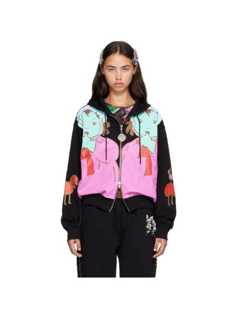 Chopova Lowena Black Double Woody Baby Zip Hoodie