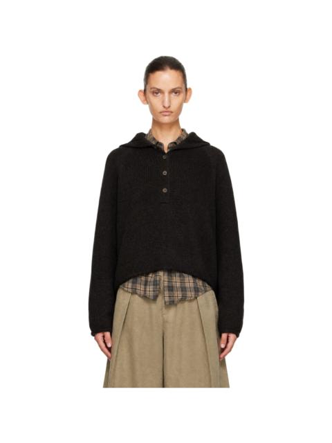 YMC Brown Runaway Neck Sweater