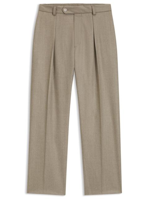 BOSS BECKHAM X BOSS RELAXED-FIT TROUSERS IN VIRGIN WOOL
