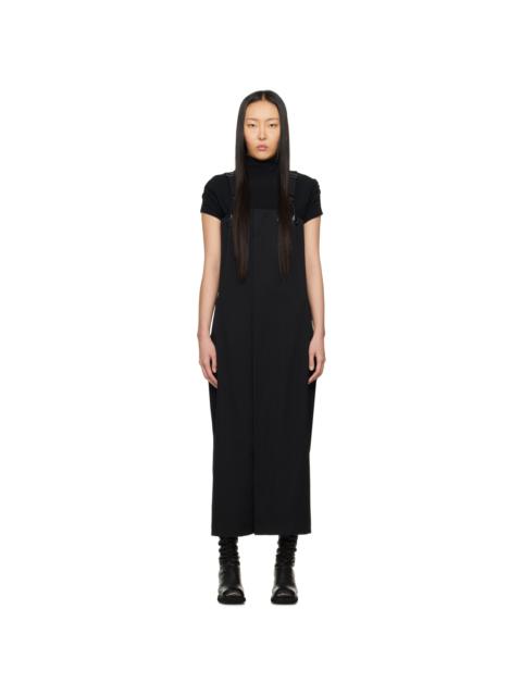 Y's Black Zipper Maxi Dress