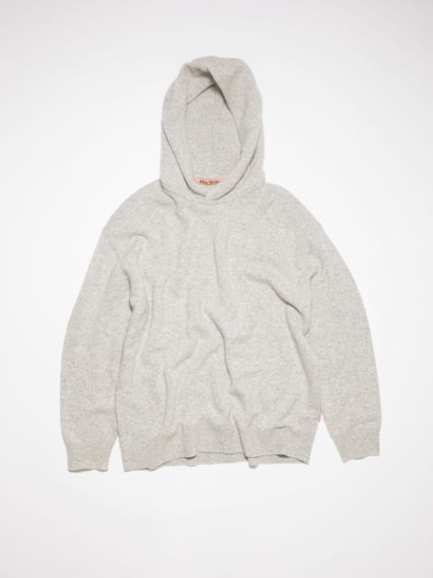 Wool cashmere hoodie - Light Grey Melange