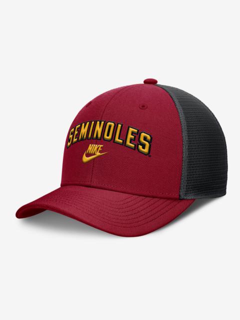 Nike Florida State Legacy Arch Rise Men's Nike Dri-FIT College Trucker Adjustable Hat