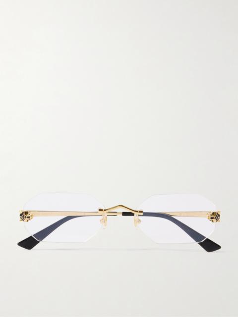 Cartier Panthère Classic Rimless Gold-tone Optical Glasses