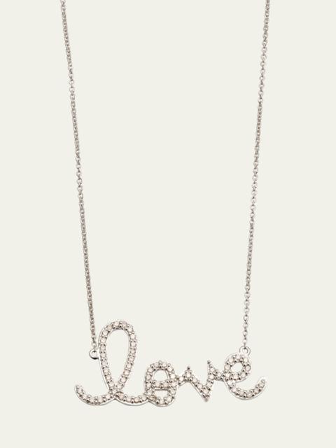 SYDNEY EVAN Large 14k Yellow Gold & Diamond Love Necklace