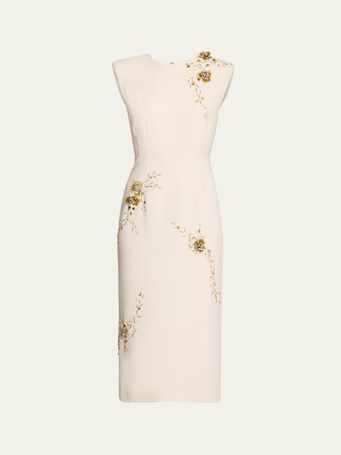 Dalilan Floral Fitted Midi Dress