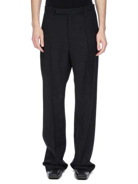 Rick Owens Geth Straight-Leg Grain de Poudre Wool Trousers Black