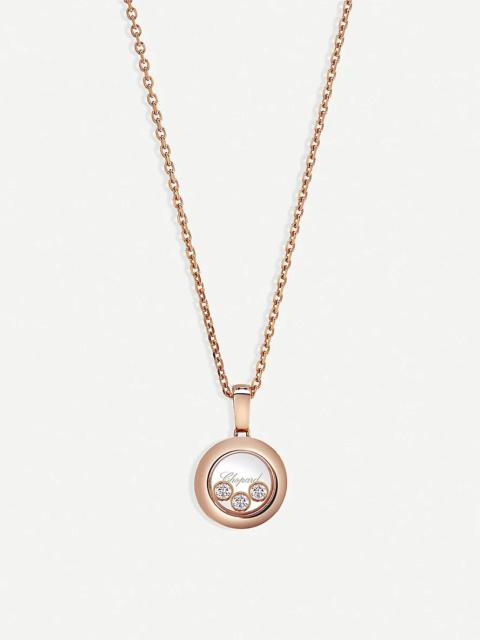 Chopard Happy Diamonds Icons 18ct rose-gold and diamond pendant