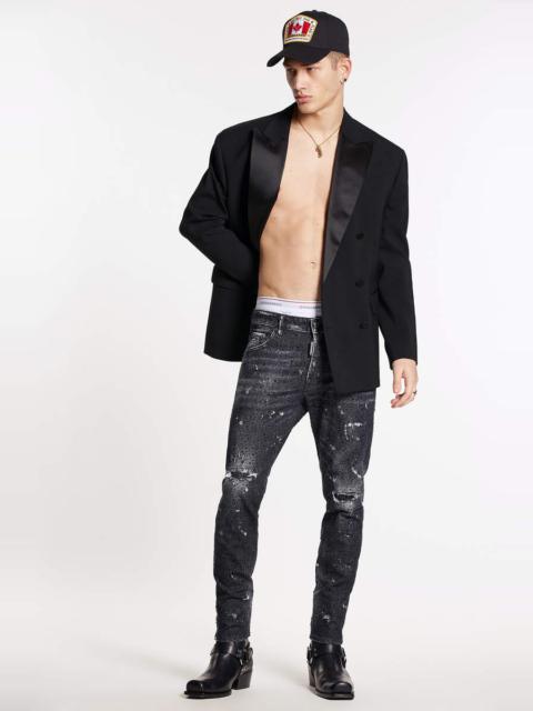 DSQUARED2 BLACK GALAXY WASH SKATER JEANS