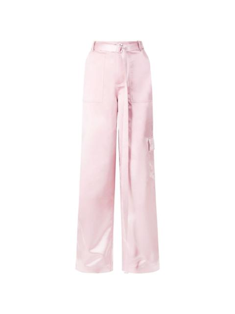 Shay satin wide-leg trousers