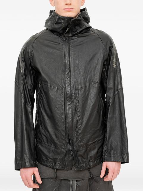 Isaac Sellam Prevenant Membrane hooded leather jacket