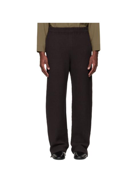 ISSEY MIYAKE Brown Rustic Knit Trousers