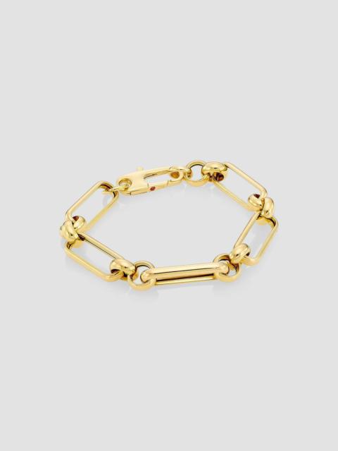 ROBERTO COIN Women's 18K Yellow Gold Mixed Paper Clip Chain Bracelet/7" - Gold