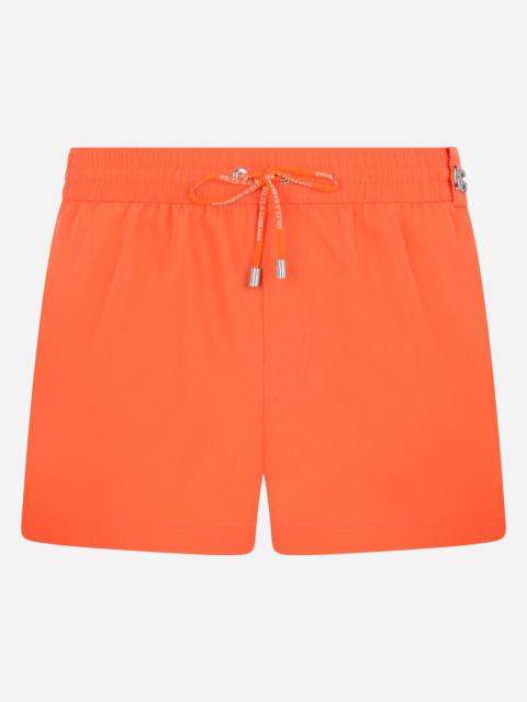 Dolce & Gabbana Short swim trunks with metal DG logo