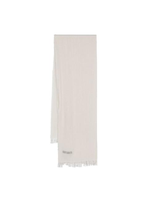 FABIANA FILIPPI frayed wool-blend scarf