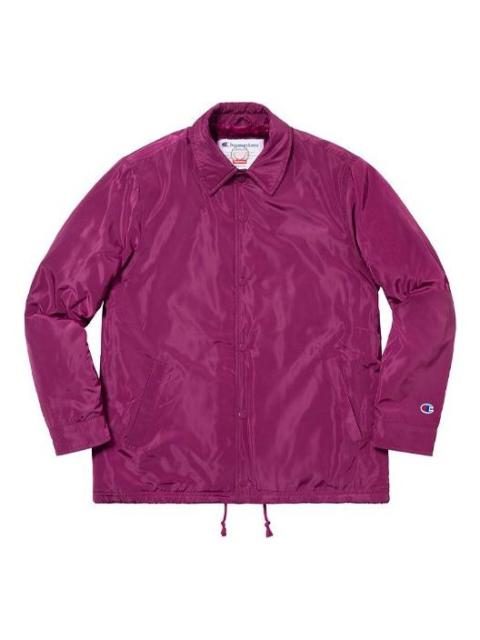 Supreme x Champion Crossover Solid Color Coach Jacket Unisex Purple SUP-FW18-389