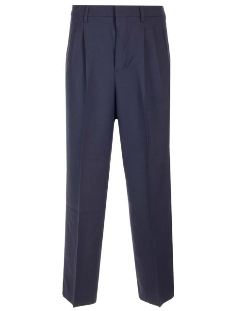 Virgin Wool Tailored Trousers Blue