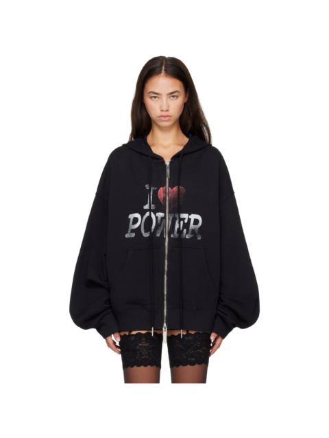Matières Fécales Black 'Power' Hoodie