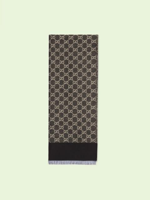 GUCCI GG cotton jacquard scarf