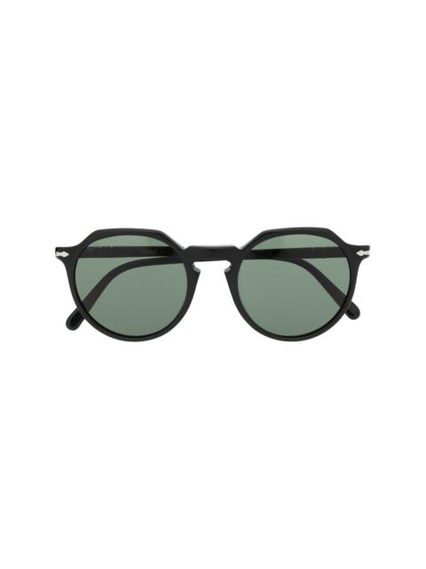 round-frame straight-arm sunglasses