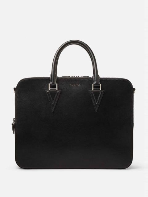 VERSACE V Leather Briefcase