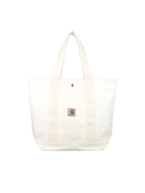 Carhartt logo-patch canvas tote bag